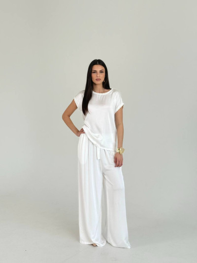 Satin-Effect Palazzo Trousers
