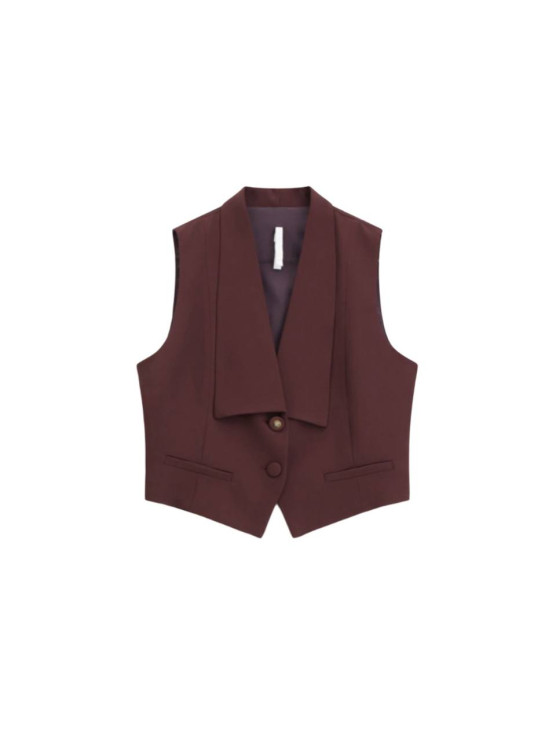 Gilet sartoriale con revers ampio
