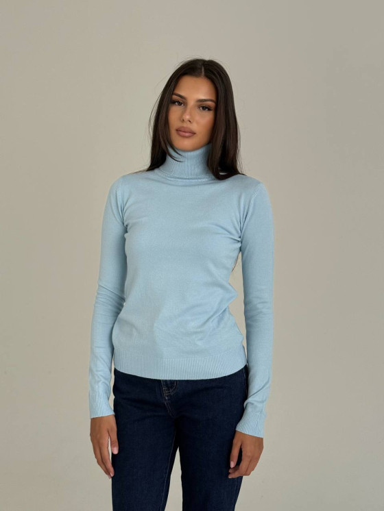 Dolcevita a maniche lunghe in maglia sottile
