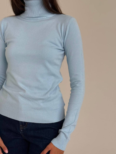 Dolcevita a maniche lunghe in maglia sottile