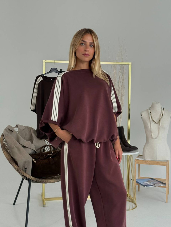 Pantaloni jogger con bande laterali