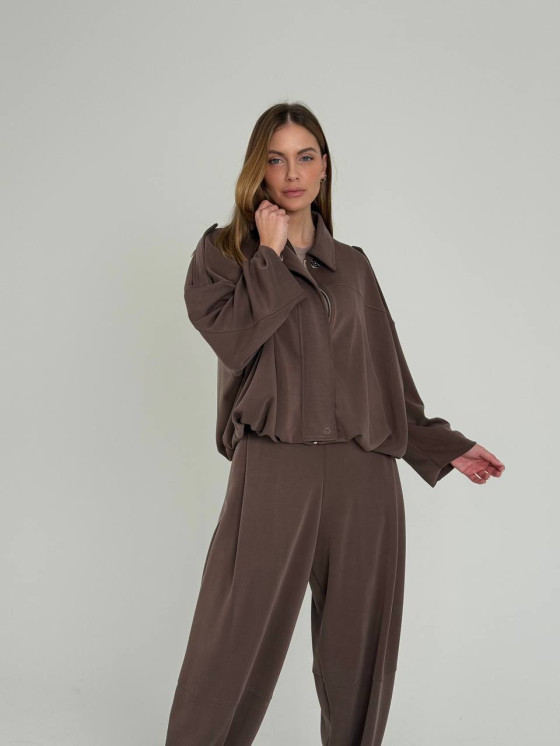 Giacca morbida con zip