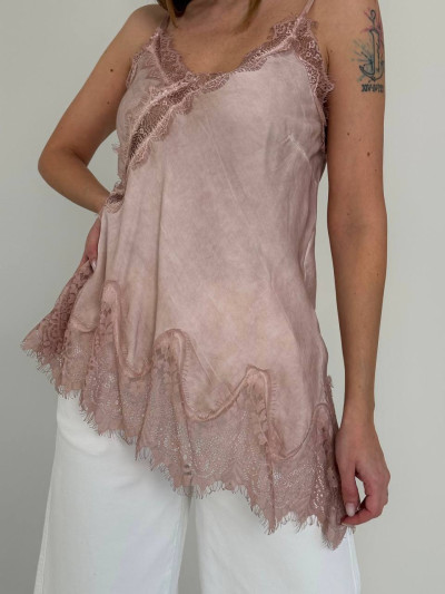 Viscose top with lace