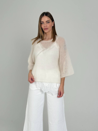 Oversize wool blend pullover