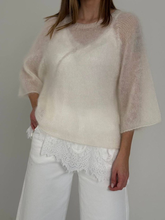 Oversize wool blend pullover