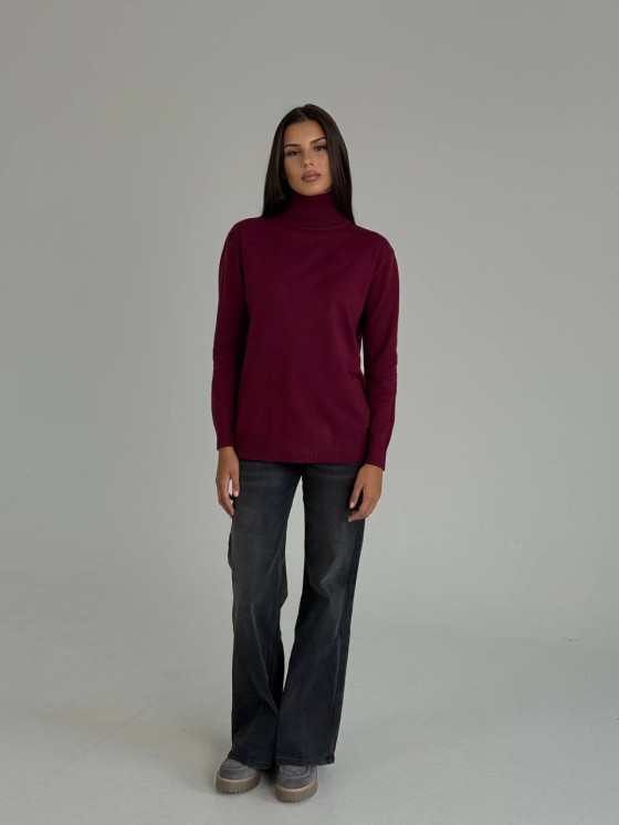 Lightweight knit turtleneck sweater
