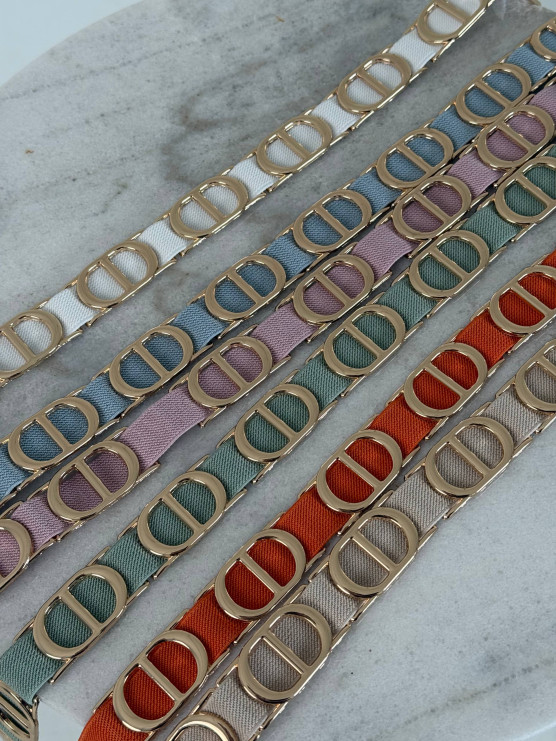 Cintura elastica con anelli metallici