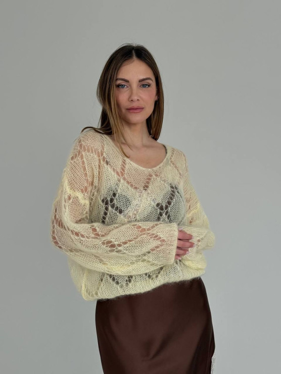 Pullover traforato oversize