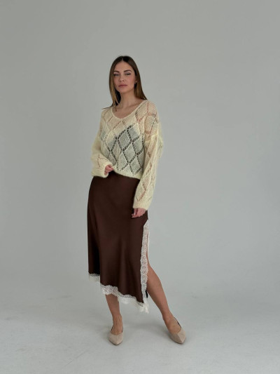 Pullover traforato oversize