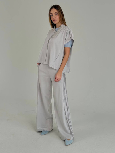 Wide-leg coordinated trousers