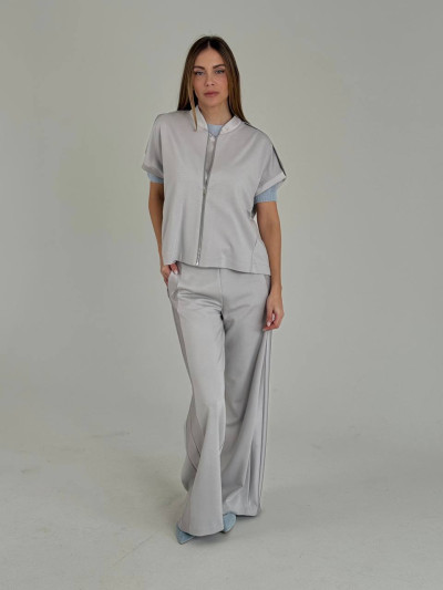 Wide-leg coordinated trousers