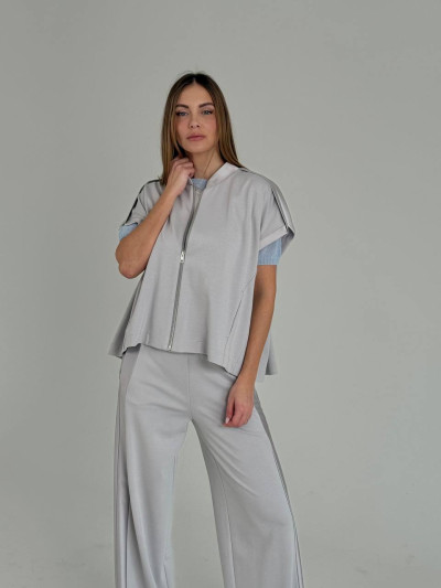 Wide-leg coordinated trousers