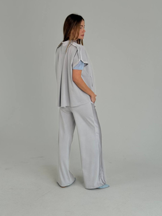 Wide-leg coordinated trousers