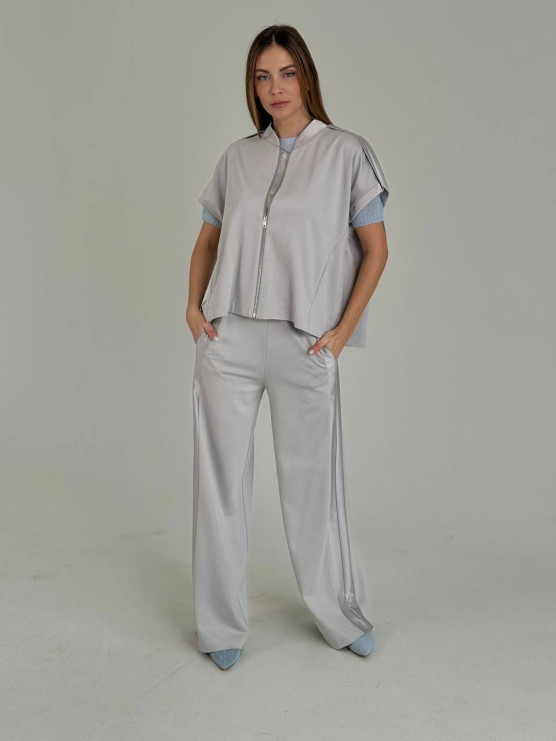 Wide-leg coordinated trousers