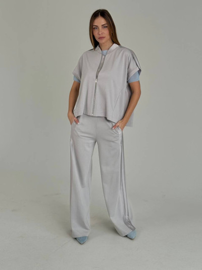 Wide-leg coordinated trousers