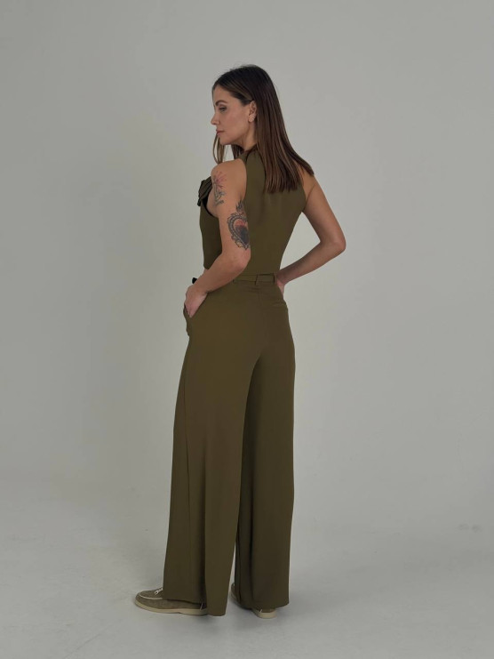 Pantaloni sartoriali a gamba ampia