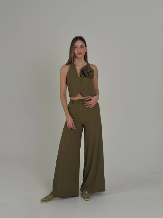 Pantaloni sartoriali a gamba ampia