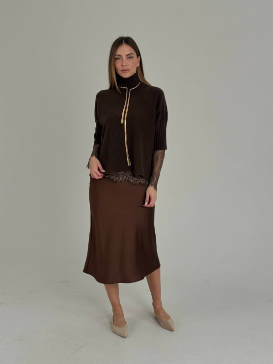 Fluid midi skirt