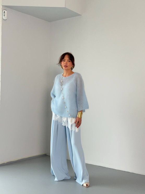 Pantaloni a palazzo con cinturino