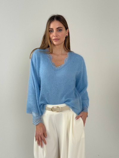 Pullover morbido con scollo a V