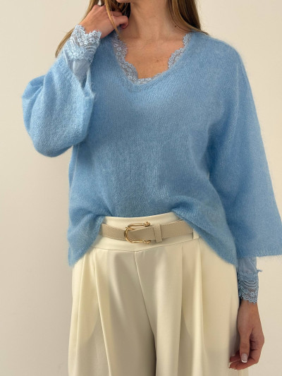 Pullover morbido con scollo a V