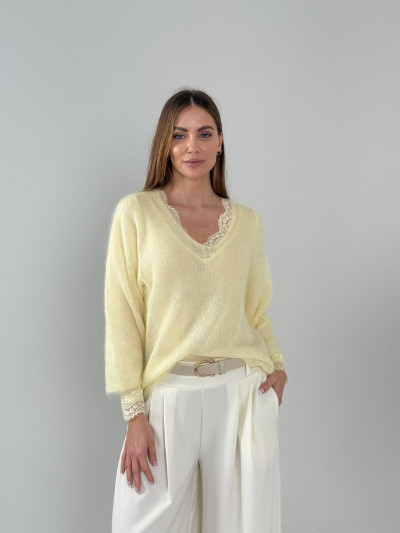 Pullover morbido con scollo a V