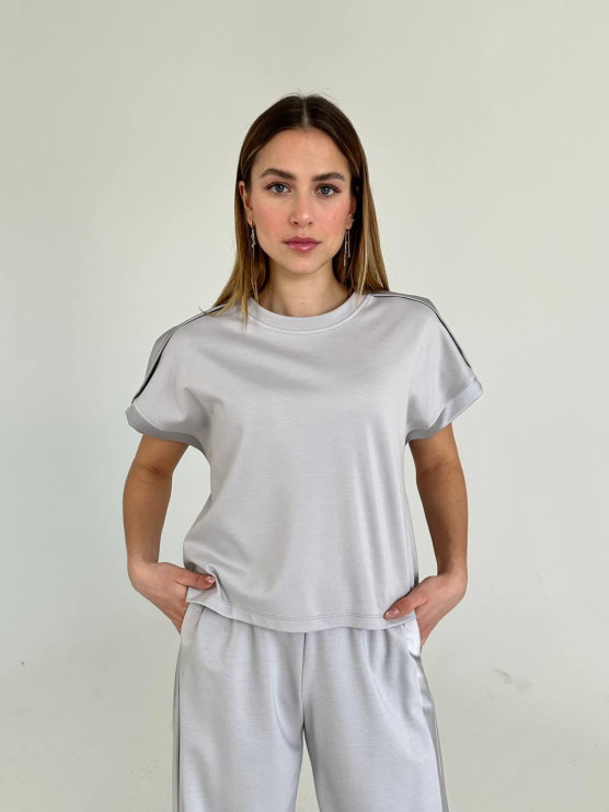 Wide-leg coordinated trousers