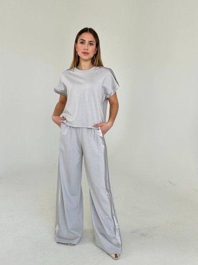 Wide-leg coordinated trousers