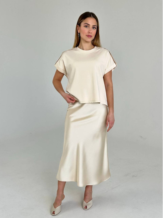 Fluid midi skirt