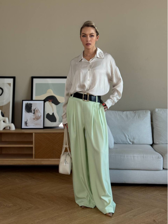 Elasticated palazzo trousers