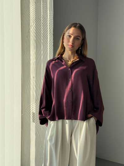 Camicia oversize in viscosa