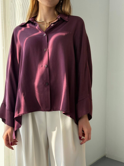 Camicia oversize in viscosa