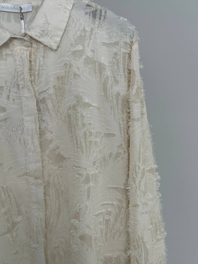 Boho frayed texture shirt