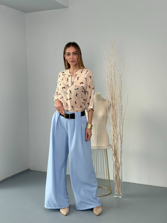 Palazzo pants with belt