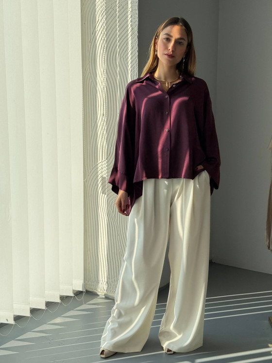 Pantaloni palazzo con cintura