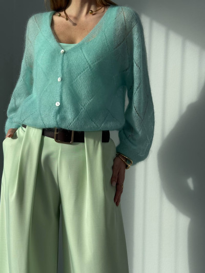 Pantaloni palazzo con cintura