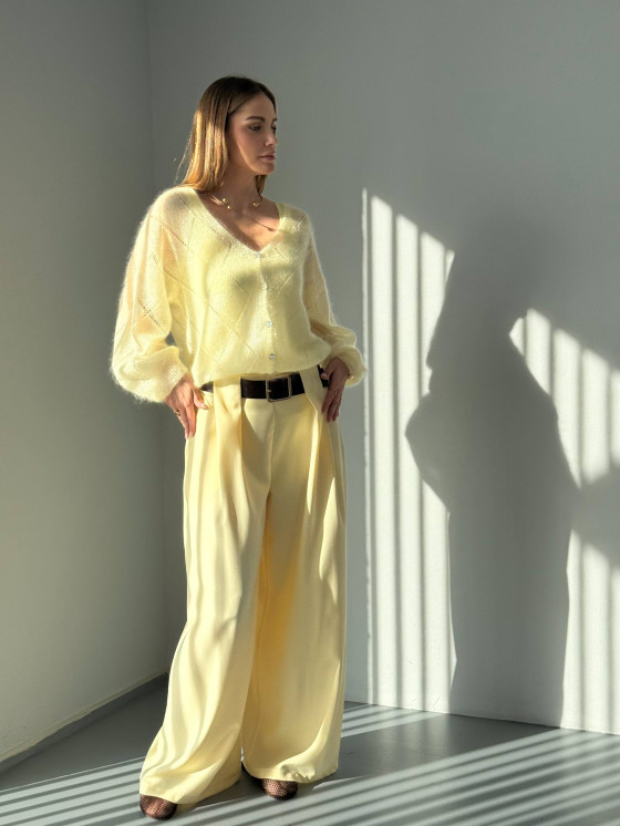 Pantaloni palazzo con cintura