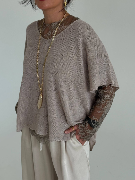 Pullover oversize in lino