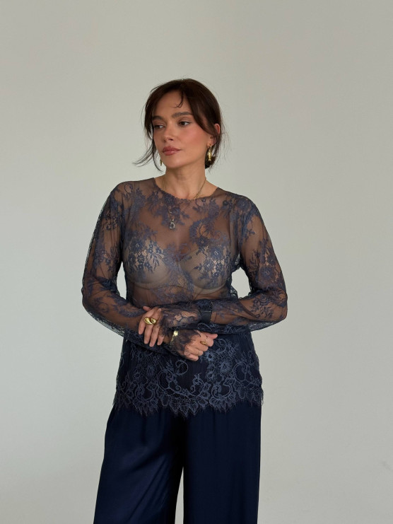 Lace sheer blouse