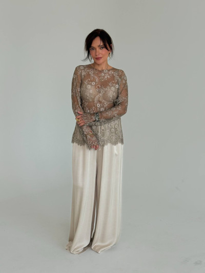 Lace sheer blouse