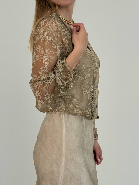 Cardigan in pizzo leggero