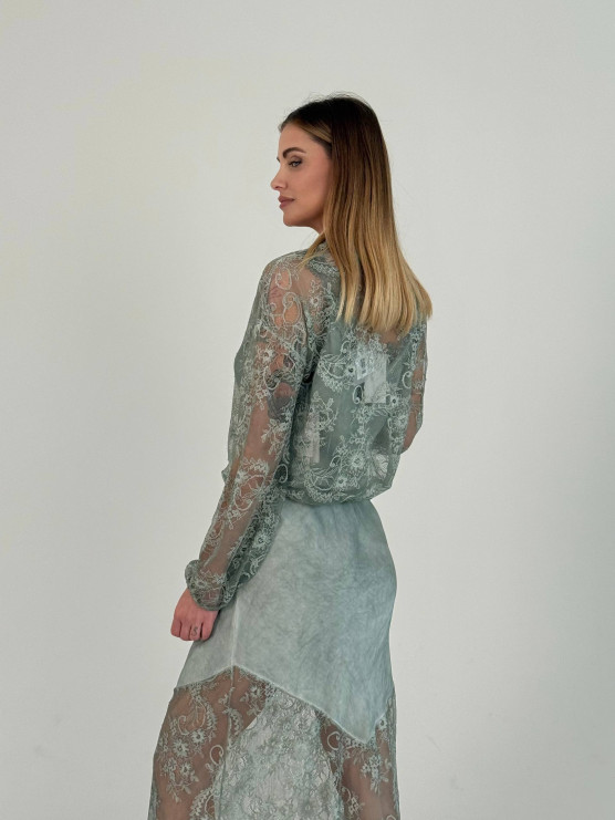 Cardigan in pizzo leggero