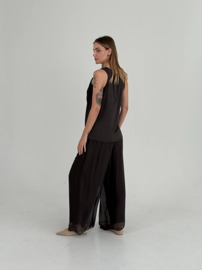 Soft draped neckline top