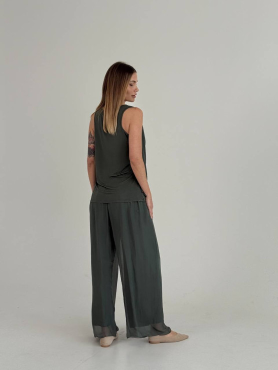 Soft draped neckline top