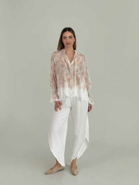 Pantaloni fluidi in lyocell