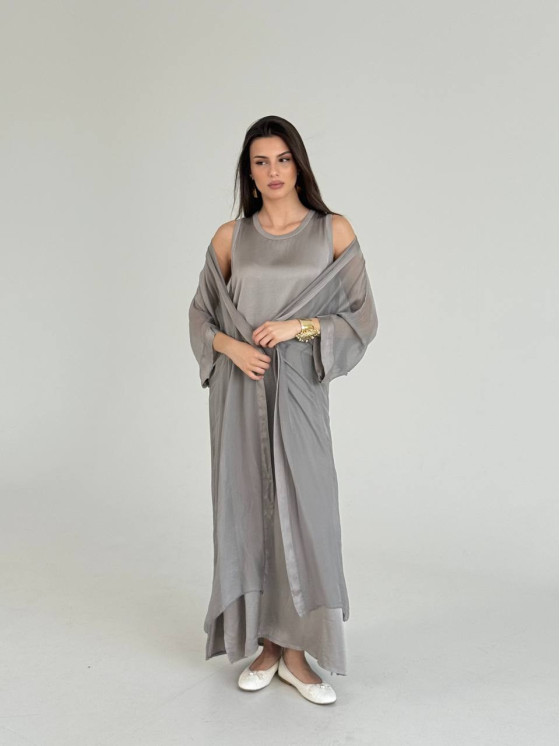 Long silk cardigan