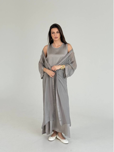 Long silk cardigan