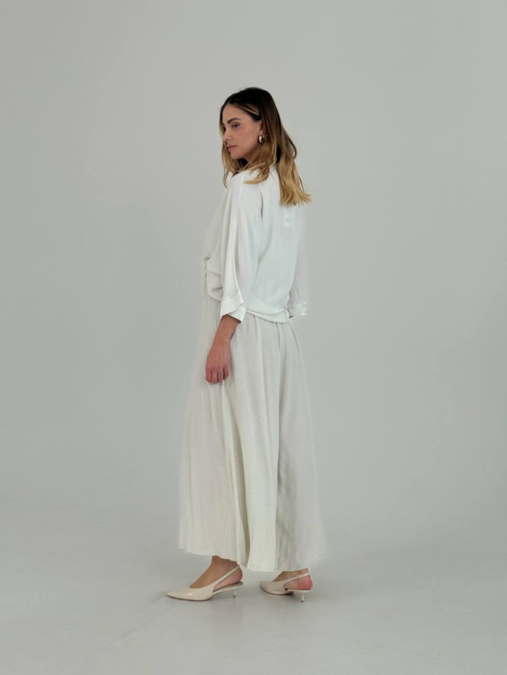 Cardigan in viscosa con nodo