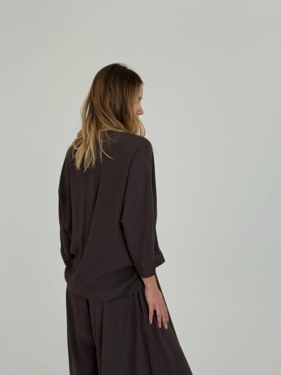 Wide leg viscose jumpsuit