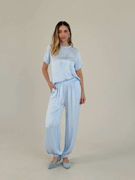 Blusa in viscosa satinata